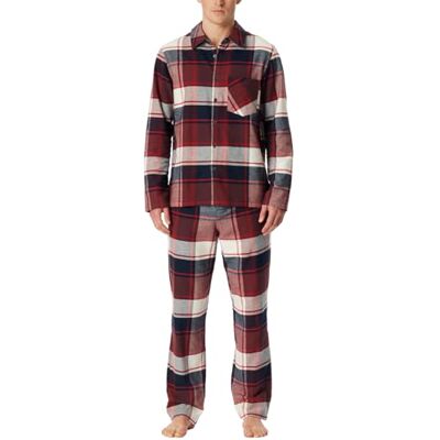 Schiesser Herren Schlafanzug Lang mit Knopfleiste Flanell Nightwear Set Set di Pigiama Uomo Schiesser Herren Schlafanzug Lang mit Knopfleiste Flanell Nightwear Set Set di Pigiama Uomo
