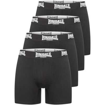 Lonsdale West Challow Boxer a Pantaloncino, Nero, XL Uomo Lonsdale West Challow Boxer a Pantaloncino, Nero, XL Uomo