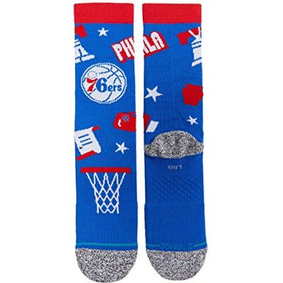 Stance 76ers Calzini Landmark, Unisex, Unisex Adulto, Calzini Unisex., , Blu, M Stance 76ers Calzini Landmark, Unisex, Unisex Adulto, Calzini Unisex., , Blu, M