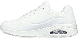 Skechers Uno Stand On Air, Sneaker Uomo, White Durabuck Mesh, 45 EU