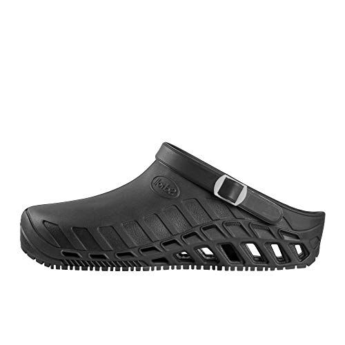 Scholl Clog Evo, Zoccoli Sanitari Medicali Unisex Adulto, Nero, 45 EU