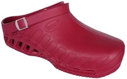 Scholl Clog Evo, Zoccoli Sanitari Medicali Unisex Adulto, Wine, 43 EU