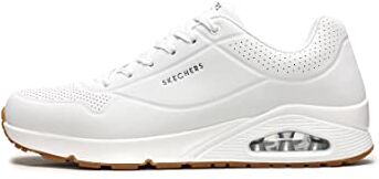 Skechers Uno Stand On Air, Sneaker Uomo, White Durabuck Trim, 48.5 EU