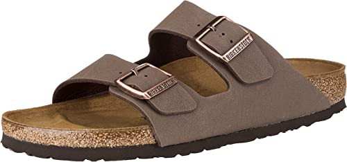 Birkenstock Arizona Birko-Flor Nubuck, Sandali Unisex-Adulto, Marrone (Mocca), 45 EU