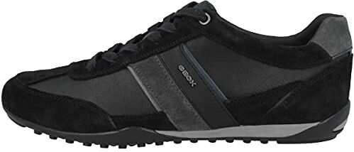 Geox U Wells C, Sneakers Uomo, Nero/Blu (Black/Dk Jeans), 42 EU