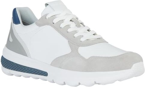 Geox U Spherica Actif, Scarpe da Ginnastica Uomo, White Lt Grey, 45 EU