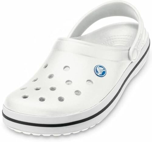 Crocs Crocband Clog, Zoccoli Unisex-Adulto, Leggeri, Facili da Pulire e da Infilare, Bianco, Taglia 45-46 EU