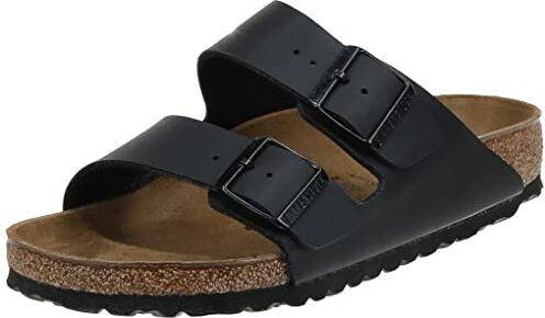 Birkenstock Arizona  Sandali unisex adulto, Nero (Noir), 47 (Normale)