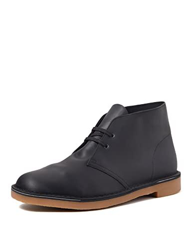 Clarks Desert Boot Bushacre 3, Stivali Uomo, Nero Black Leather, 41.5 EU