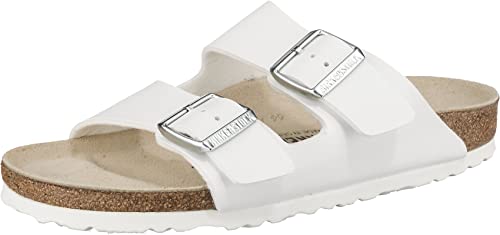 Birkenstock Arizona, Sandali a Punta Aperta, Unisex – Adulto, Bianco (Weiss), 36 EU