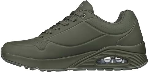 Skechers Uno Stand On Air, Sneaker Uomo, Olive Durabuck Mesh, 41.5 EU