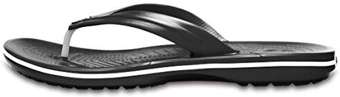 Crocs Crocband Flip, Sandali Infradito Unisex-Adulto, Impermeabili e ad Asciugatura Rapida, Nero, Taglia 46-47 EU