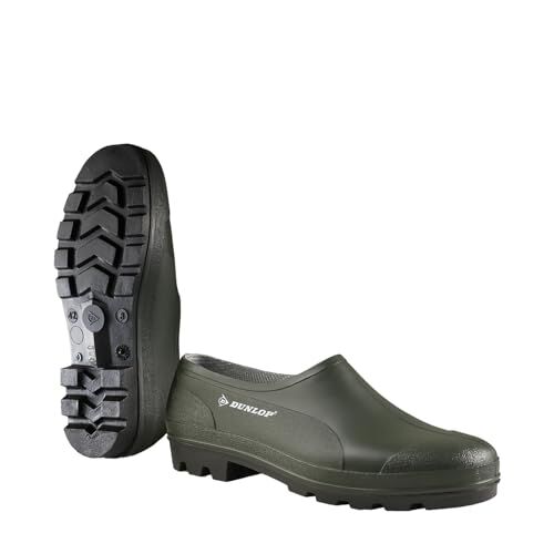 Dunlop Bicolore Scarpe PVC, Verde/Nero, 45