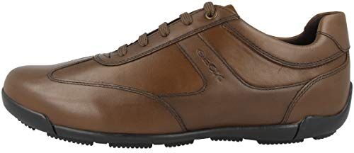 Geox U Edgware A, Sneakers Uomo, Marrone Cognac, 44 EU