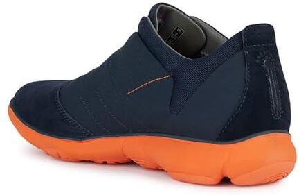 Geox U Nebula B, Scarpe da Ginnastica Uomo, Navy Arancio, 44 EU