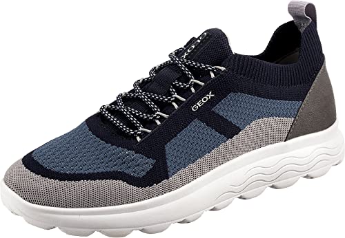 Geox U Spherica A, Sneakers Uomo, Blu Grigio Navy Grey, 42 EU