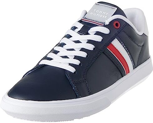 Tommy Hilfiger Essential Leather Cupsole, Sneaker Uomo, Desert Sky, 46 EU