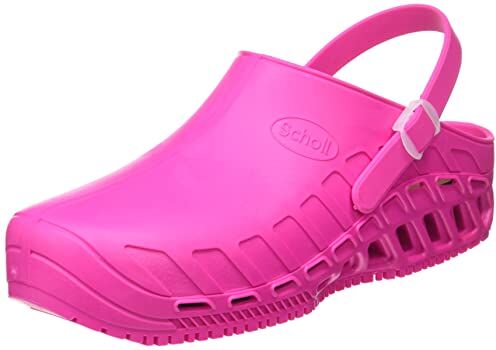 Scholl Clog Evo, Zoccoli Sanitari Medicali Unisex Adulto, Fucsia, 41.5 EU