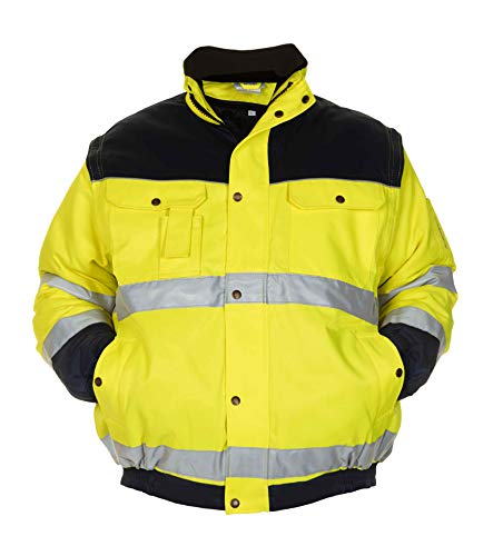 Hydrowear Luik 3 in 1 giacca da pilota, Beaver, 50% poliestere/50% cotone, misura 6 x L, giallo/navy