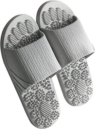 YCKEGEW Pantofole Agopressione Del Piede Sandali Terapeutici Per Il Massaggio Del Piede Artrite Neuropatia Dolore Sollievo,per Uomini E Donne Casa Scarpe Pantofole Da Doccia (Color : Grey, Size : 40-41 EU)