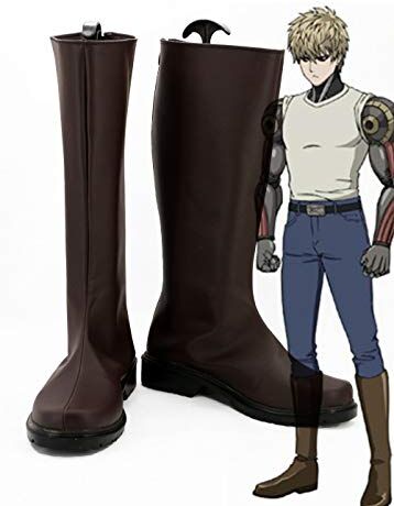 GJBXP Hot Anime One Punch Man Genos Shoes Boot Cosplay Halloween Carnival Custom Made Any Size 42