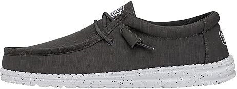 Hey Dude Wally Slub Canvas, Scarpe Moc Toe Uomo, Grigio Scuro, 43 EU