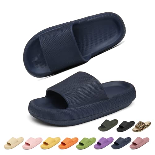 Geweo Ciabatte Nuvola Donna Uomo Estive Comode Pantofole da Casa EVA Cuscino Super Morbide Ciabatte Piscina e Doccia Antiscivolo Slippers Asciugatura Rapida Sandali da Mare Unisex Blu 40/41EU