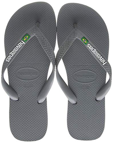 Havaianas Brasil Logo, Infradito Unisex-Adulto, Steel Grey Steel Grey, 47/48 EU