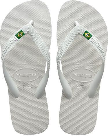 Havaianas Infradito unisex Top Brasil, bianco, 40/42, bianco, 7.5/8 UK