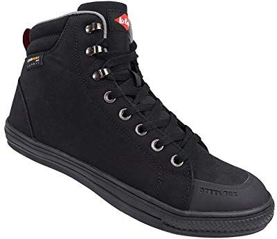 Lee Cooper Workwear  delle donne degli uomini unisex in cordura Retro sicurezza sul lavoro Stivali Baseball Boots SB/SRA, Nero, Taglia 11 UK/EU 45