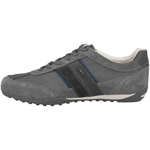 Geox U Wells C, Sneakers Uomo, Grigio (Dk Grey), 41 EU