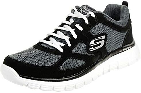 Skechers Burns Agoura 52635-bkgy, Scarpe da Ginnastica Basse Uomo, Nero, 47.5 EU