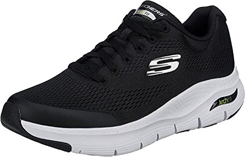 Skechers Arch Fit, Sneaker Uomo, Nero Black White, 43 EU