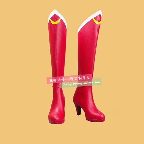 BYOOTI Anime giapponese Sailor Moon stivali rossi Sailormoon Tsukino Usagi Cosplay scarpe comic costume stivali grandi dimensioni 43 marinaio luna