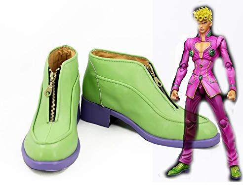 GJBXP Bizarre Adventure: Diamond Is Unbreakable Chapter I Giorno Giovanna Cosplay Shoes Boots For Men Custom Made European Size 46