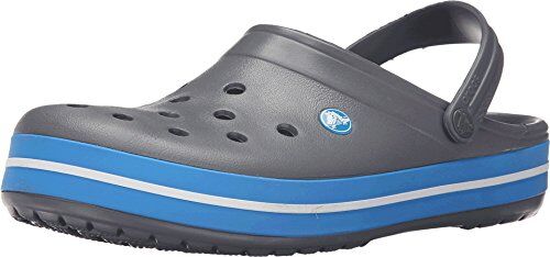 Crocs Crocband Clog, Zoccoli Unisex-Adulto, Leggeri, Facili da Pulire e da Infilare, Carbone/Oceano, Taglia 42-43 EU