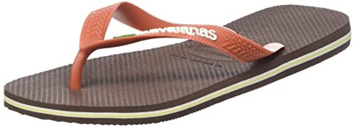 Havaianas Brasil Logo, Infradito Unisex-Adulto, Dark Brown Ceramic, 41/42 EU