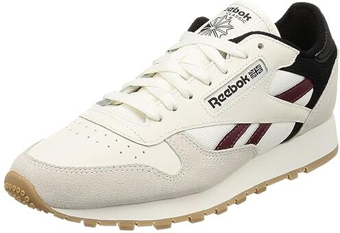 Reebok Classic Leather, Sneaker Unisex-Adulto, Chalk/CLAMAR/CBLACK, 55 EU