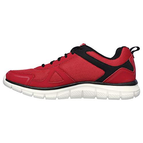Skechers Track-Scloric Sneaker da uomo, rosso/nero, 45.5 EU