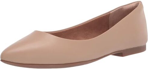 Amazon Essentials Ballerine a Punta Donna, Beige Finta Pelle, 37.5 EU