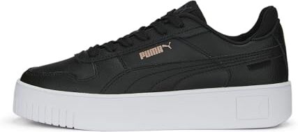 Puma Women Carina Street Scarpe da ginnastica, Black Rose Gold White Metallic, 42 EU