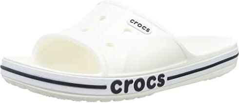 Crocs Bayaband Slide, Sandali a ciabatta Unisex Adulto, Bianco (White/Navy), 36/37 EU