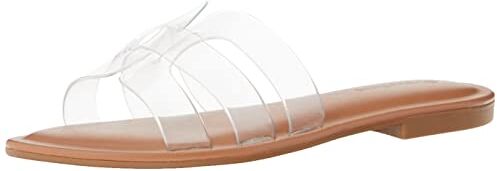 The Drop Monika Flat H-band Slide Sandal Donna, Trasparente, 41