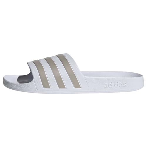 Adidas Adilette Aqua Slides, Unisex-Adulto, Ftwr White Platin Met Ftwr White, 39 EU