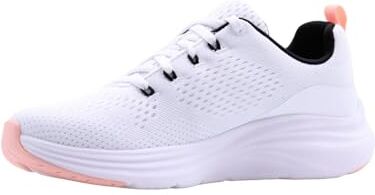 Skechers , Vapor Foam Fresh Trend Donna, Maglia Bianca Nera Corallo Trim, 40 EU