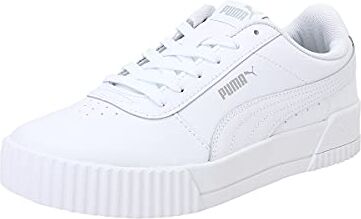 Puma Women Carina L Scarpe da ginnastica,  White  White  Silver, 38 EU