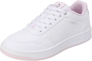 Puma Women Court Classy Scarpe da ginnastica,  White Whisp Of Pink  Silver, 42 EU