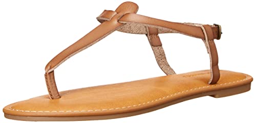 Amazon Essentials Sandalo Infradito Casual con Cinturino alla Caviglia Donna, Marrone Cenere, 37.5 EU