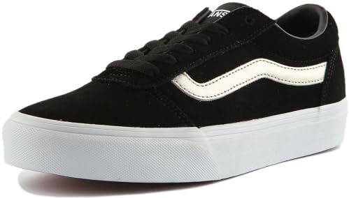 Vans Ward, Scarpe da Ginnastica Donna, Suede Metallic Black/Gold, 38 EU