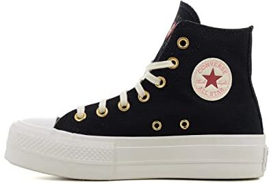 Converse Chuck Taylor All Star Platform Hearts Sneaker Nera da Donna